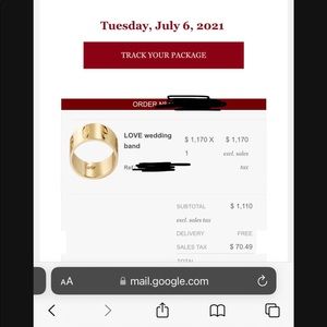 Cartier love ring size 57 cartier 8 us size